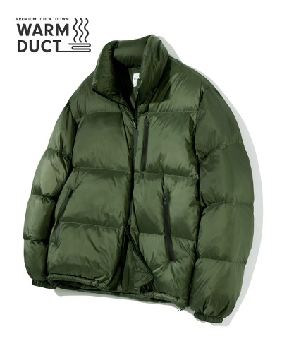 (ASI) 2-WAY PUFFER HEAVY DUCK DOWN JACKET_OLIVE