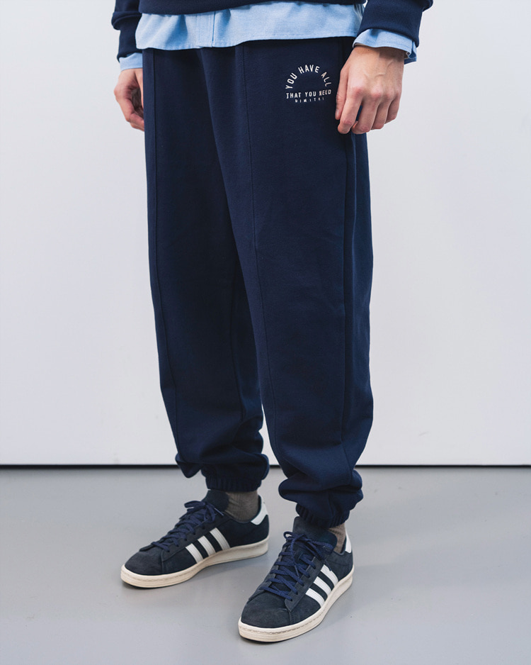 &quot;THAT YOU NEED&quot; SWEAT PANTS NAVY